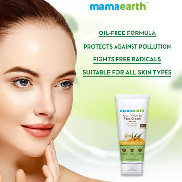 Mamaearth Natural Radiance Combo (Anti-Pollution Daily Face Cream 80ml + Ubtan Face Wash 100ml) for Brightening,Brightens Skin